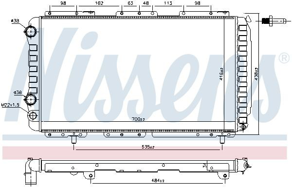 61862 Nissens Refrigeración del motor