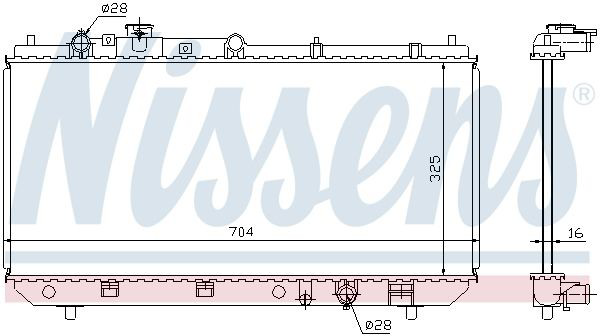 Radiador de água Nissens 62403
