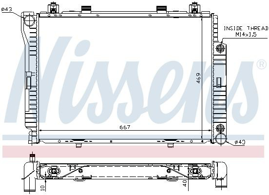 62714A Nissens Refrigeración del motor