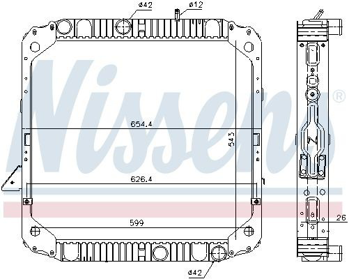 62743 Nissens Refrigeración del motor