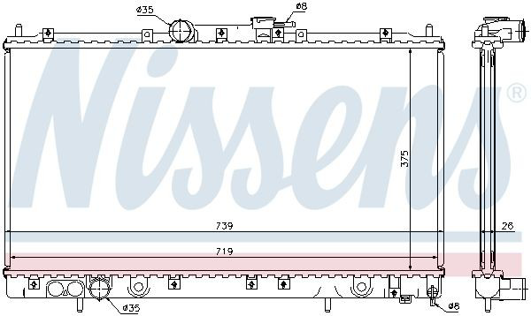 62868A Nissens Refrigeración del motor