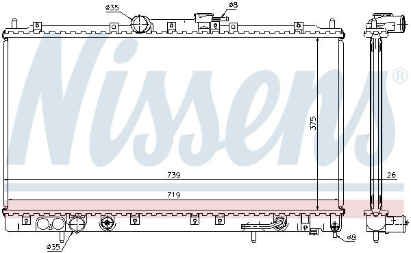 62869A Nissens Refrigeración del motor
