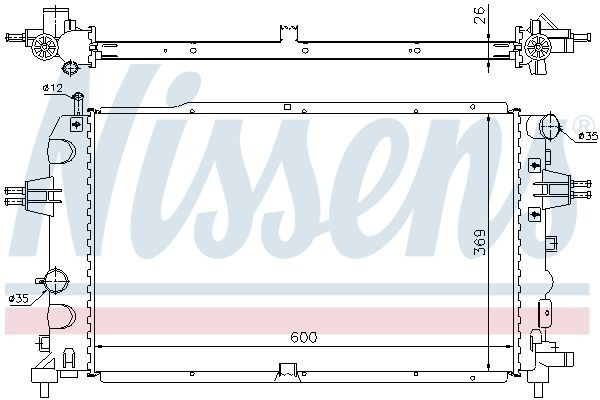 Água radiador Nissens 63111A precio, desde 93,39 EUR