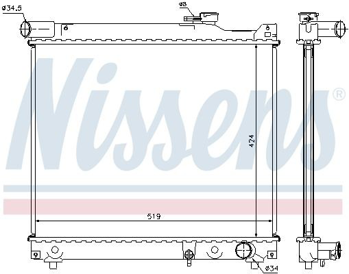 64165 Nissens Refrigeración del motor