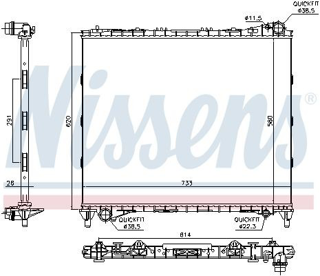 64331 Nissens Refrigeración del motor