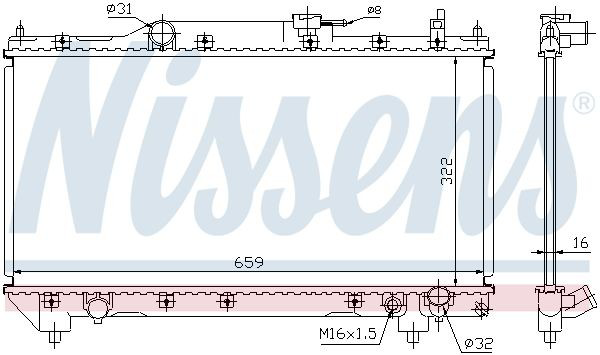 Água radiador Nissens 64783A precio, desde 86,61 EUR