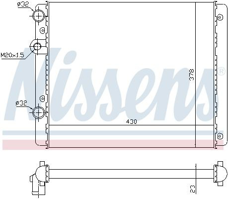 Radiador de água Nissens 652341