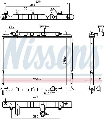 Água radiador Nissens 66666 precio, desde 108,32 EUR