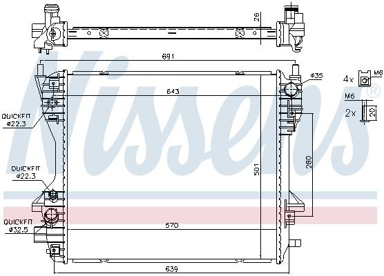 Comprar 66709 Nissens Radiador de auto