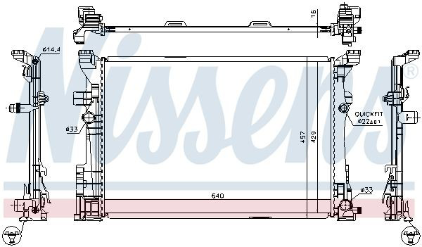 Radiador 67186 Nissens