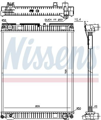 67227 Nissens Refrigeración del motor