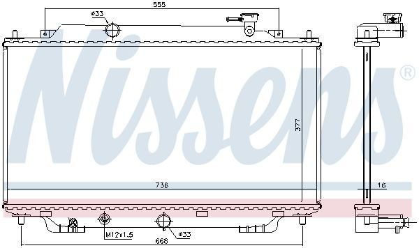68542 Nissens Refrigeración del motor