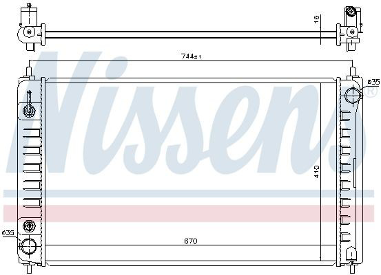 Radiador de água Nissens 68762