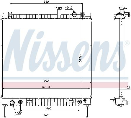 Água radiador Nissens 69484 precio, desde 203,56 EUR