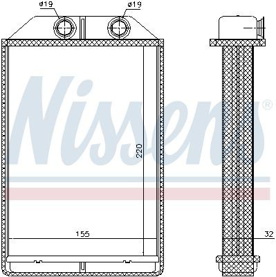 70234 Nissens Radiador interior
