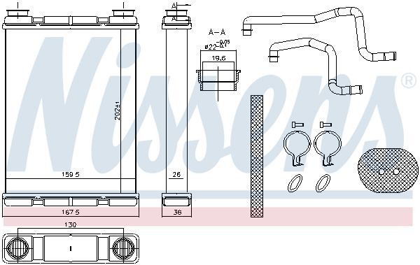 Radiador de calefacción Nissens 707203 precio, desde 68,68 EUR
