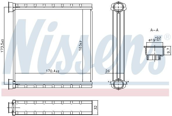 707278 Nissens Radiador interior