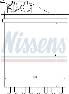Radiador de calefacción trasero Nissens 72040
