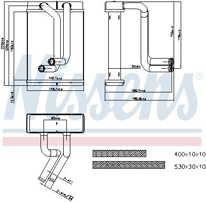 77508 Nissens Radiador interior