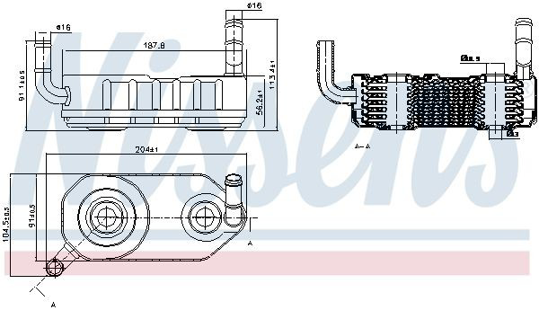 Radiador de refrigeración de la transmisión Nissens 90708 precio, desde 51,26 EUR