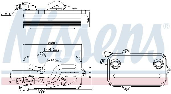 Radiador de refrigeración de la transmisión Nissens 90782