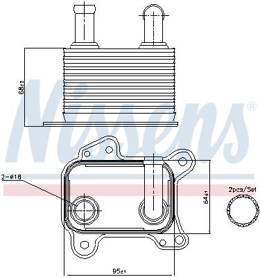 Radiador de aceite Nissens 90825 precio, desde 48,04 EUR