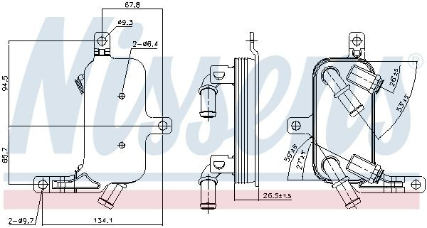 90891 Nissens Radiador de refrigeración de la transmisión