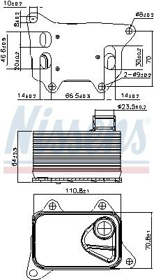 90914 Nissens Radiador de aceite debajo del filtro