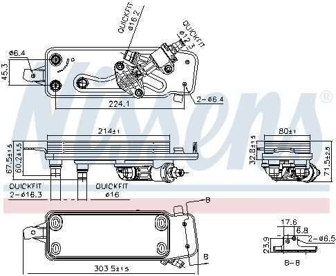 Radiador de refrigeración de la transmisión 90988 Nissens