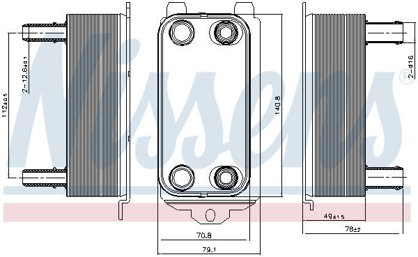 91116 Nissens Radiador de refrigeración de la transmisión