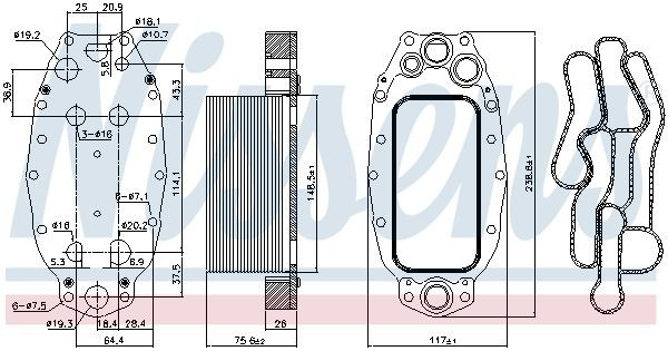 Comprar 91118 Nissens Radiador de aceite debajo del filtro