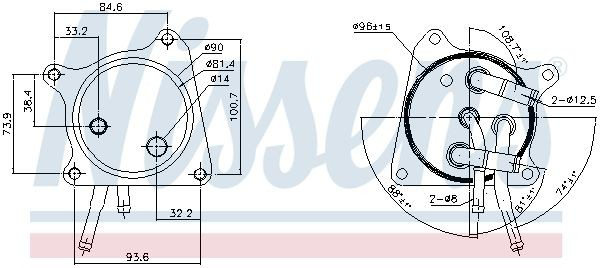 91119 Nissens Radiador de refrigeración de la transmisión