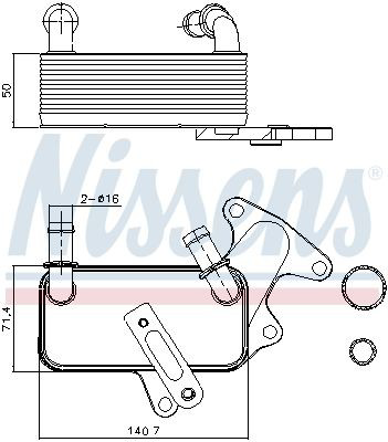 91129 Nissens Radiador de refrigeración de la transmisión