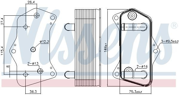 91160 Nissens Radiador de refrigeración de la transmisión