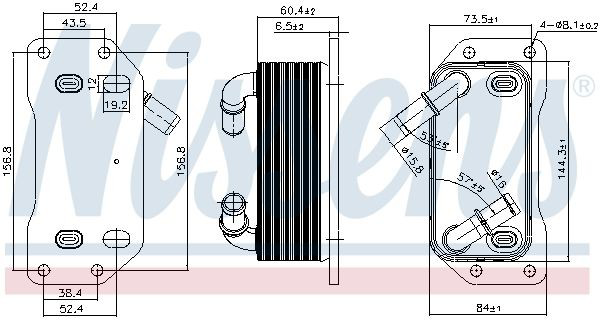 91254 Nissens Radiador de aceite debajo del filtro