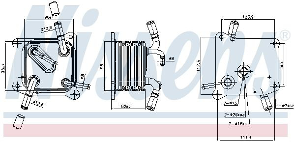 Radiador de refrigeración de la transmisión 91294 Nissens