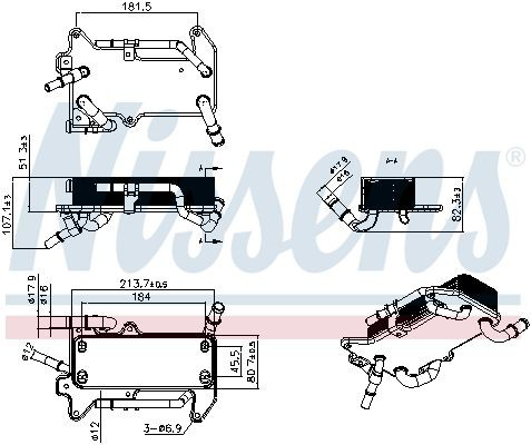Radiador de refrigeración de la transmisión Nissens 91521 precio, desde 69,70 EUR