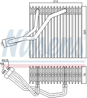 92176 Nissens Evaporador, aire acondicionado