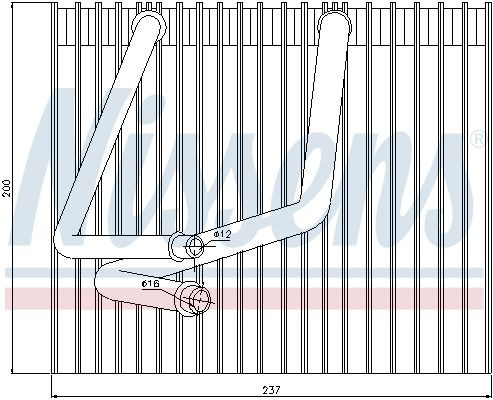 92270 Nissens Evaporador, aire acondicionado