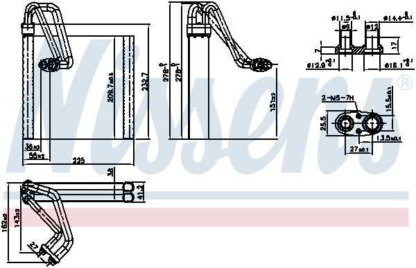 92354 Nissens Evaporador, aire acondicionado