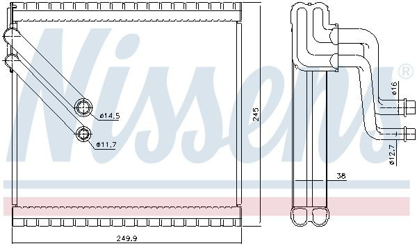 Evaporador de aire acondicionado 5Q2820102 VAG