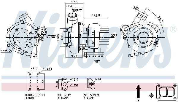 Turbocompresor 93602 Nissens