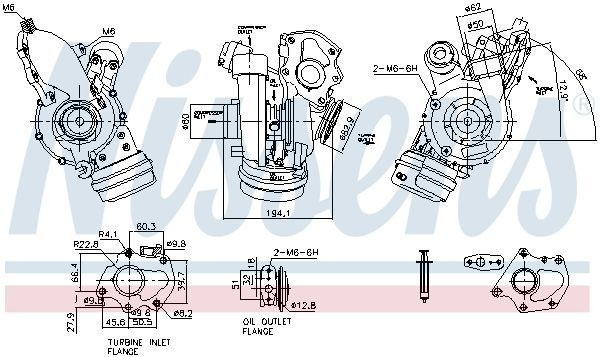 Turbocompresor 1441100Q4B Nissan/Infiniti
