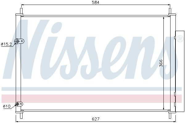 Condensador aire acondicionado 940037 Nissens