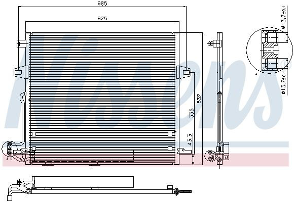 Aire acondicionado capacitor Nissens 940066 precio, desde 133,55 EUR