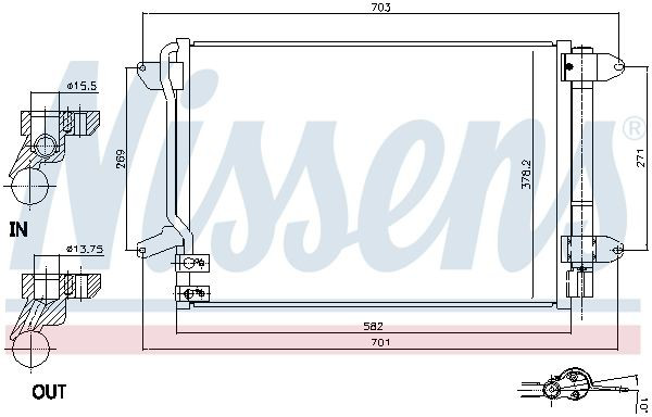 940238 Nissens Radiador de aire acondicionado