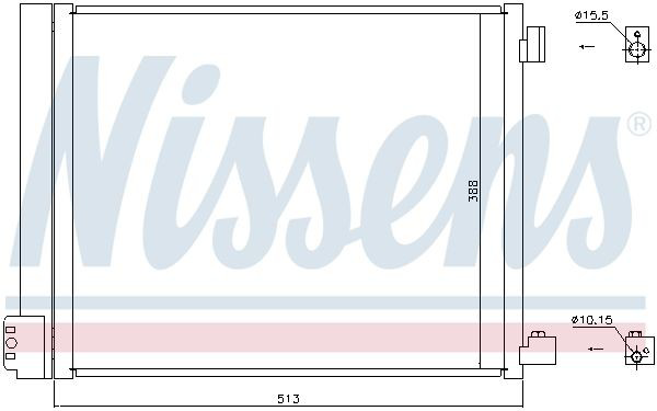 940371 Nissens Radiador de aire acondicionado