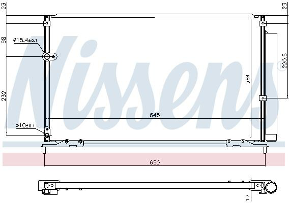 940707 Nissens Radiador de aire acondicionado