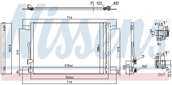 Condensador aire acondicionado 940870 Nissens