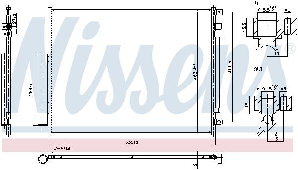 50555627 Fiat/Alfa/Lancia Radiador de aire acondicionado